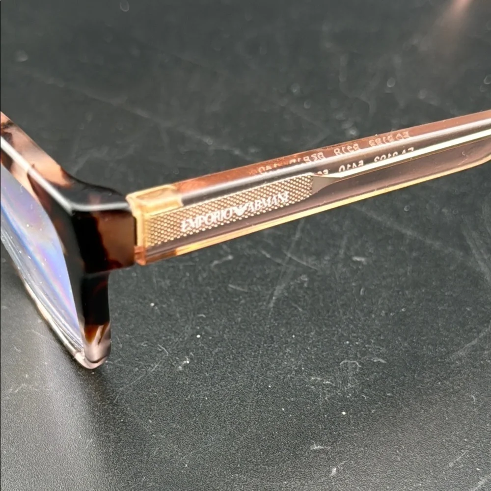 Emporio Armani Brown Cat-Eye Glasses